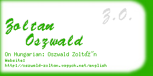 zoltan oszwald business card